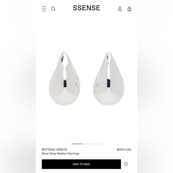 14K White Gold Plated Large Teardrop Earrings - Picture 10 of 12